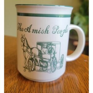 Vintage The Amish People Coffee Tea Mug Jacob Amon History Horse & Buggy